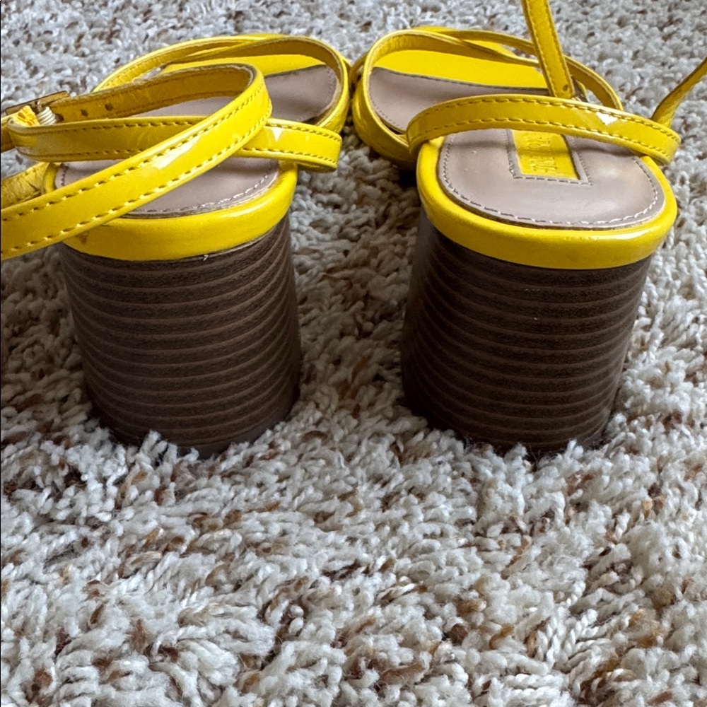 Forever 21 Vibrant Yellow Strappy Sandals - Picture 3 of 6